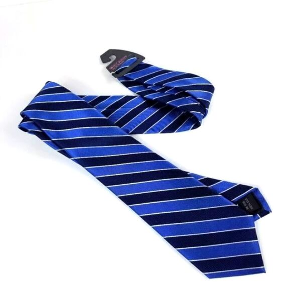 J. S. Blank & Co. Blue and Black Striped S… - Picture 2 of 4